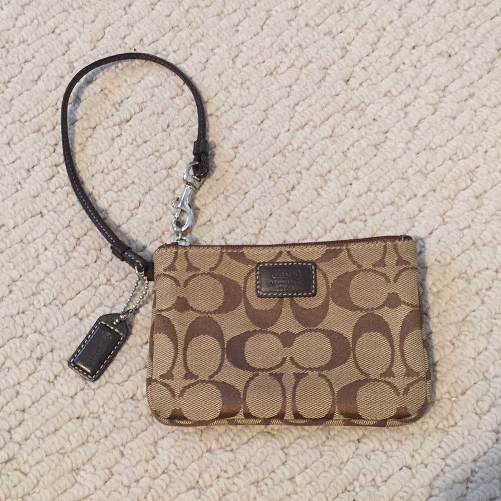 Coach zip wristlet